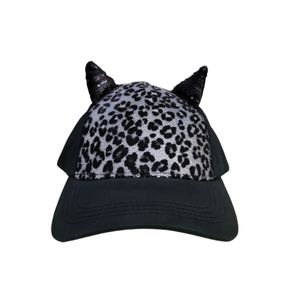 Sequin Leopard Cap